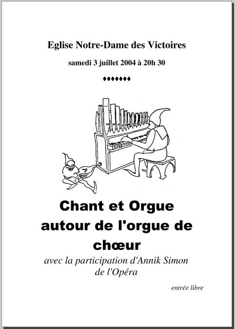 Chant et orgue de choeur avec la participation de Annik Simon de l'Opéra