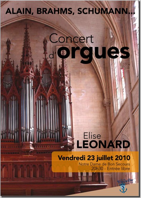 Concert d'orgues par Elise Leonard